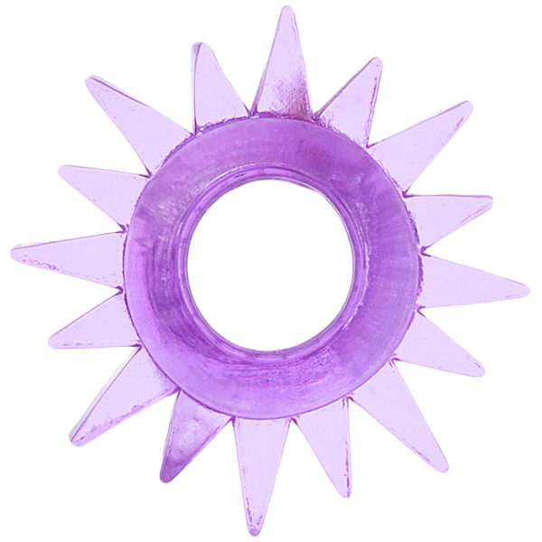 Эрекционное кольцо TOYFA Basic (фиолетовое с лучиками, TPE)