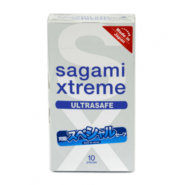 Презервативы SAGAMI Xtreme "Ultrasafe" ультрапрочные с увеличенным количеством смазки (10 шт)
