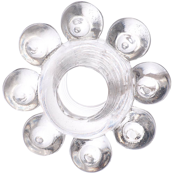 Эрекционное кольцо TOYFA Basic (прозрачное с шариками, TPE)