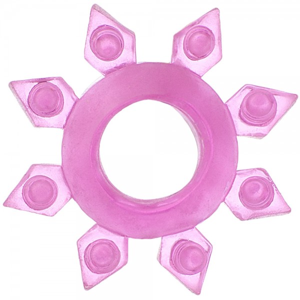 Эрекционное кольцо TOYFA Basic (розовое с ромбиками, TPE)