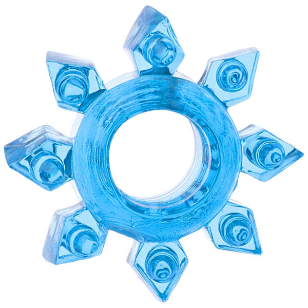 Эрекционное кольцо TOYFA Basic (синее с ромбиками, TPE)