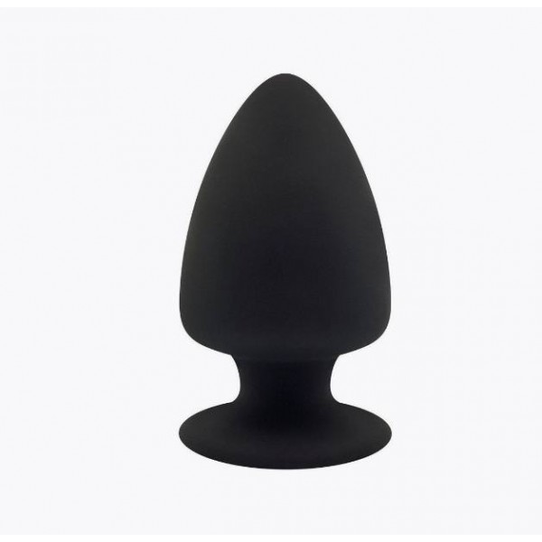Втулка анальная SilexD THERMO REACTIVE Premium silicone S-size (черная, 9 см)