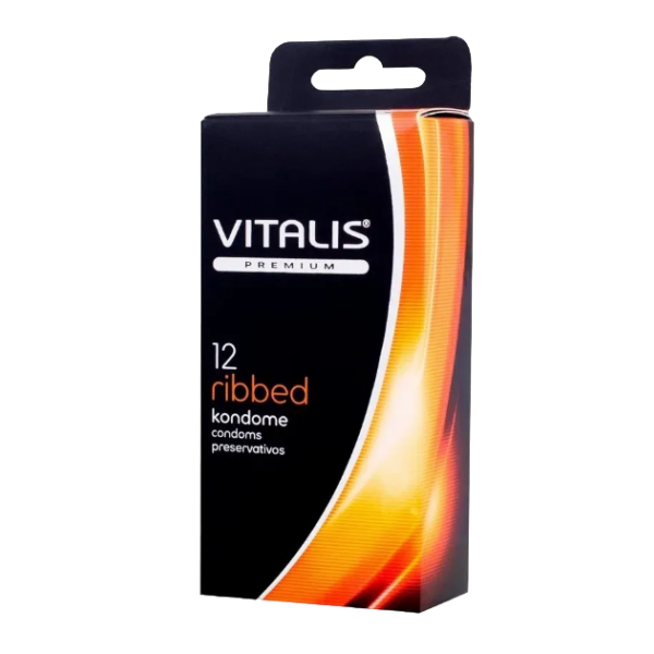 Презервативы VITALIS №12 "Ribbed" ребристые