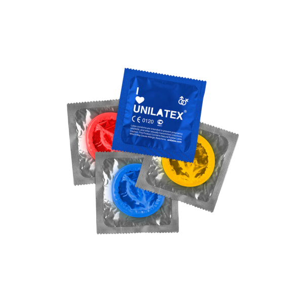 Презервативы Unilatex "Multifruits" №12+3 ароматизированные цветные