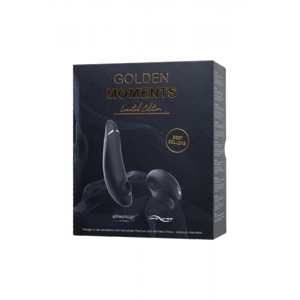Набор GOLDEN MOMENTS "Limited Edition" Womanizer Premium + WE-VIBE Chorus (черный с золотом)
