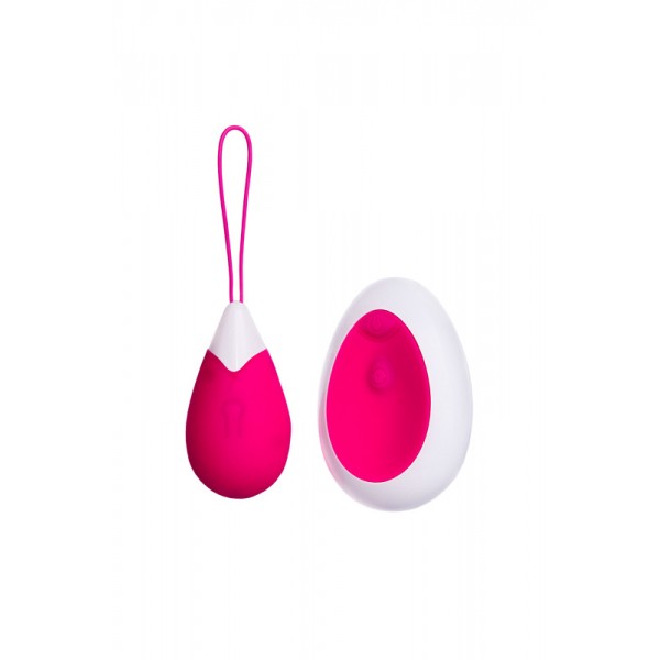 Виброяйцо TOYFA A-Toys "Eggo" с пультом ДУ (бело-розовое, 6 см)