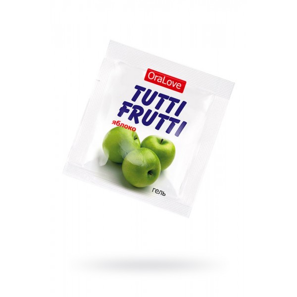 Гель-смазка TUTTI-FRUTTI на водной основе со вкусом "Яблоко" (4 г)