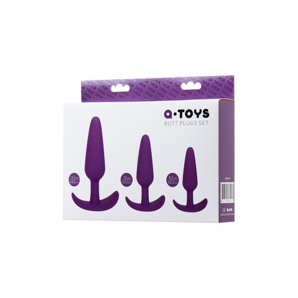 Втулки анальные TOYFA  A-toys "Jave" набор (фиолетовые, 3  шт)