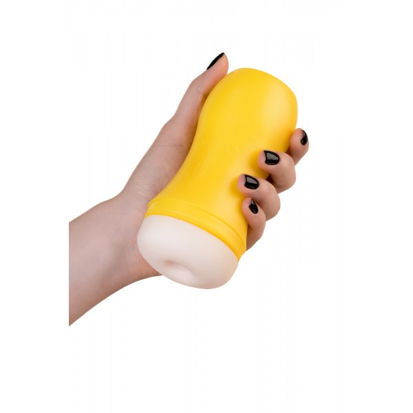 Мастурбатор TOYFA A-Toys "Dion" в виде ануса (желтый, 14 см)