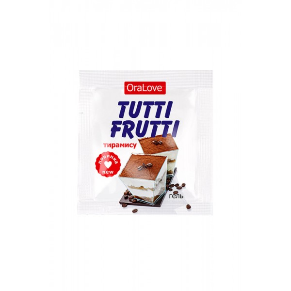 Гель-смазка TUTTI-FRUTTI на водной основе со вкусом "Тирамису" (4 г)