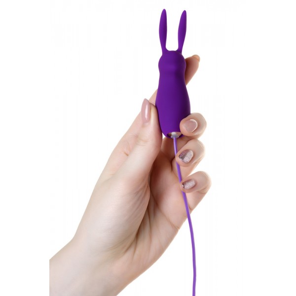 Виброяйцо TOYFA A-Toys "Bunny" с пультом управления (фиолетовое, 6.3 см)