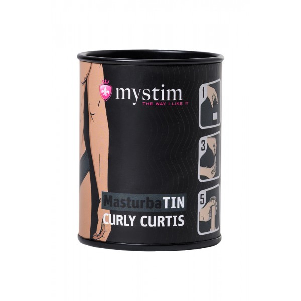 Мастурбатор Mystim MasturbaTIN "Curly Curtis" (белый, 4.5 см)