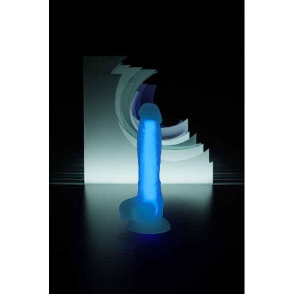 Фаллоимитатор TOYFA Beyond "Steve Glow" светящийся в темноте (голубой, 20 см)