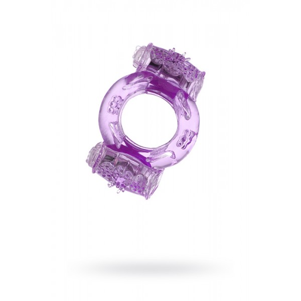 Эрекционное виброкольцо TOYFA "Love Ring" с двумя виброэлементами (фиолетовое)