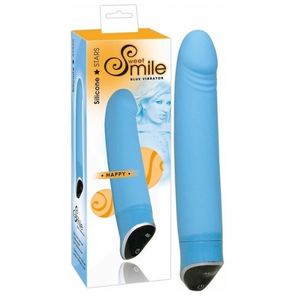 Вибратор SMILE "Happy" (голубой, 22 см)