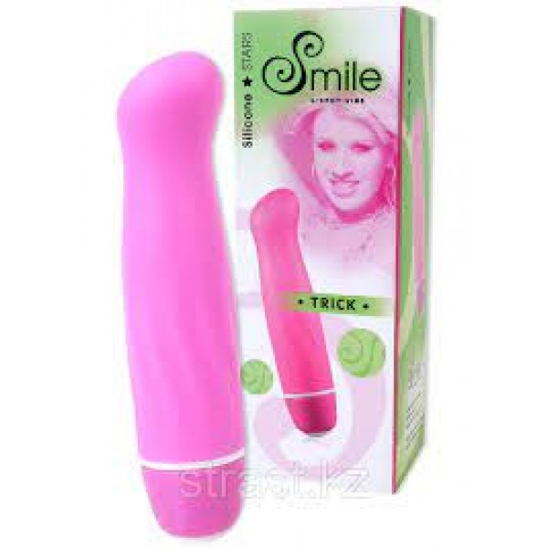 Минивибратор SMILE "Mini Trick" (розовый, 12.5 см)