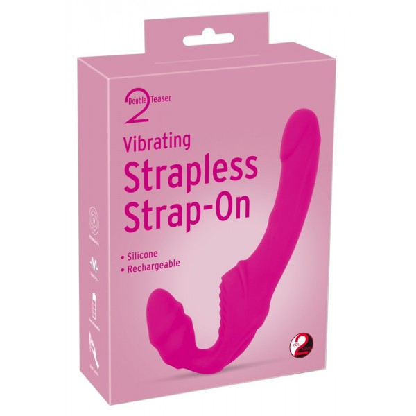 Страпон You2Toys "Strapless Strap-On" безремневой с вибрацией (розовый)