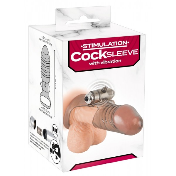 Насадка на пенис You2Toys "Cock Sleeve" с вибрацией (прозрачная)