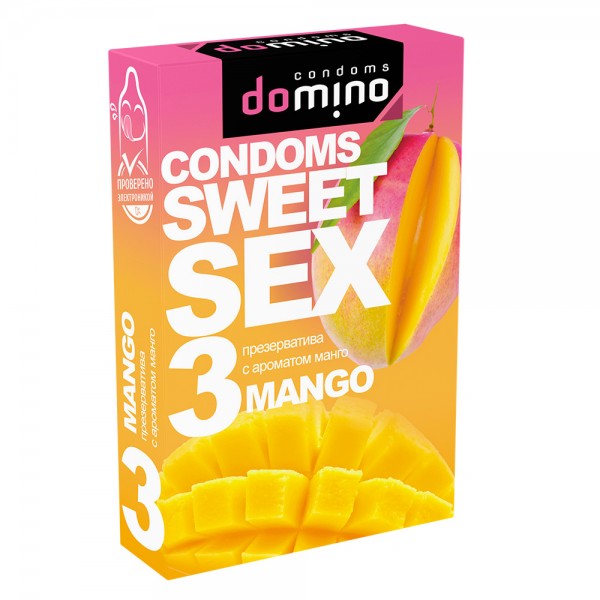 Презервативы Luxe Domino Sweet Sex с ароматом манго (3 шт)